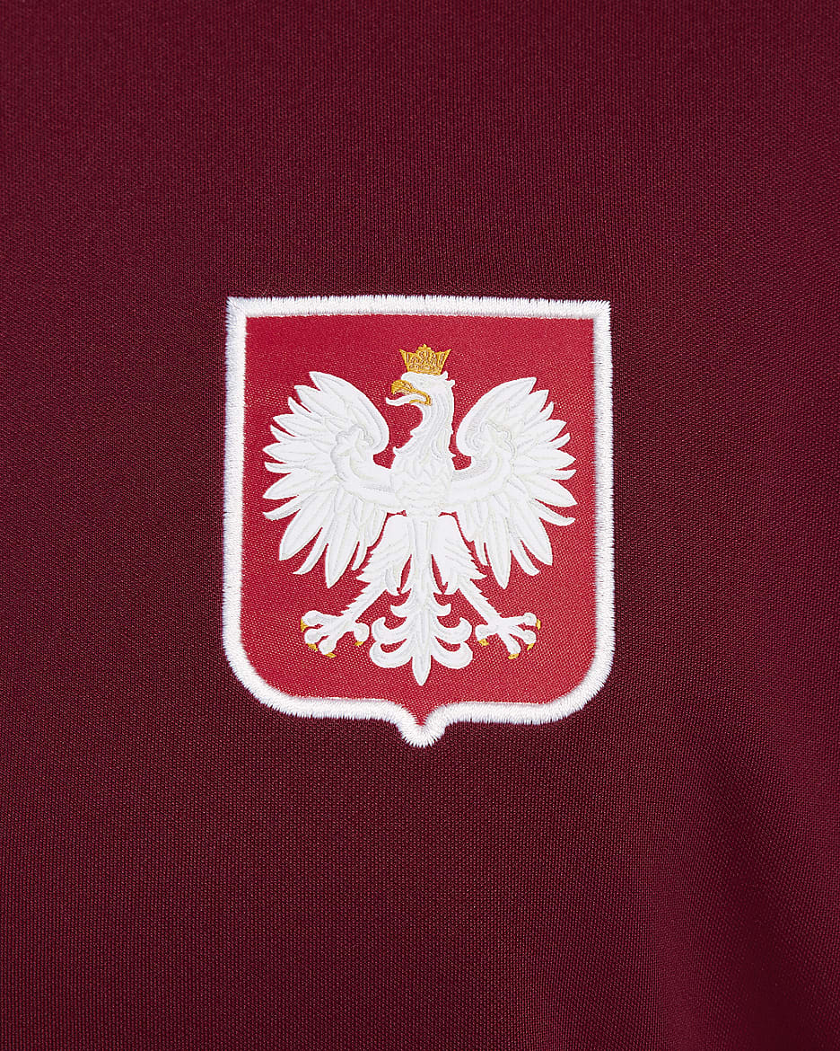 Męska kurtka piłkarska Polska Academy Pro - Team Red/Sport Red/Biel