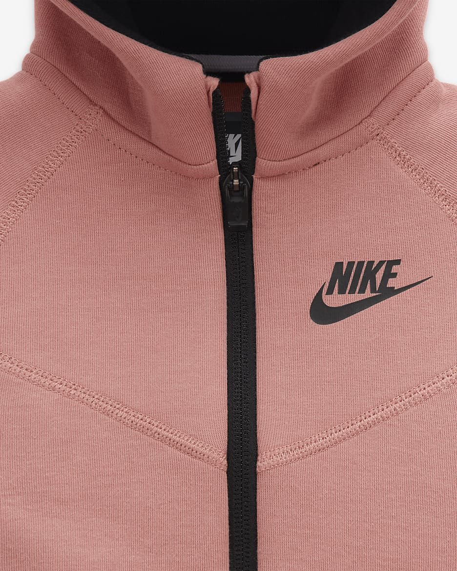 Nike Sportswear Tech Fleece Full-Zip Set Baby 2-Piece Hoodie Set - Red Stardust