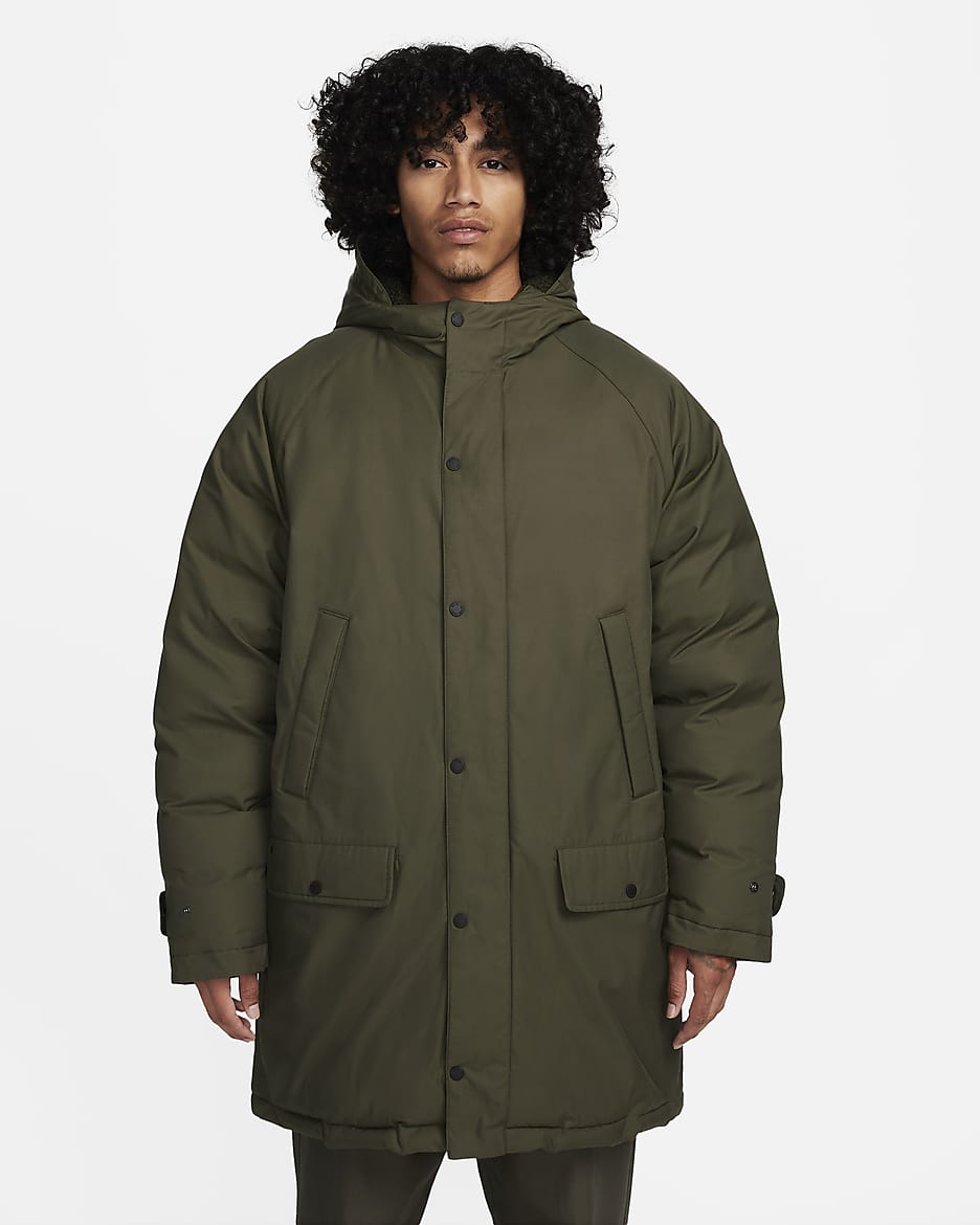 Pánská zateplená parka Nike Life - Cargo Khaki/Cargo Khaki