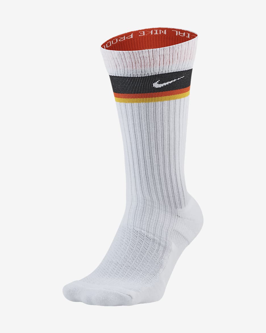 Nike SNKR SOX Rayguns Basketball Crew Socks - White/Team Orange/White