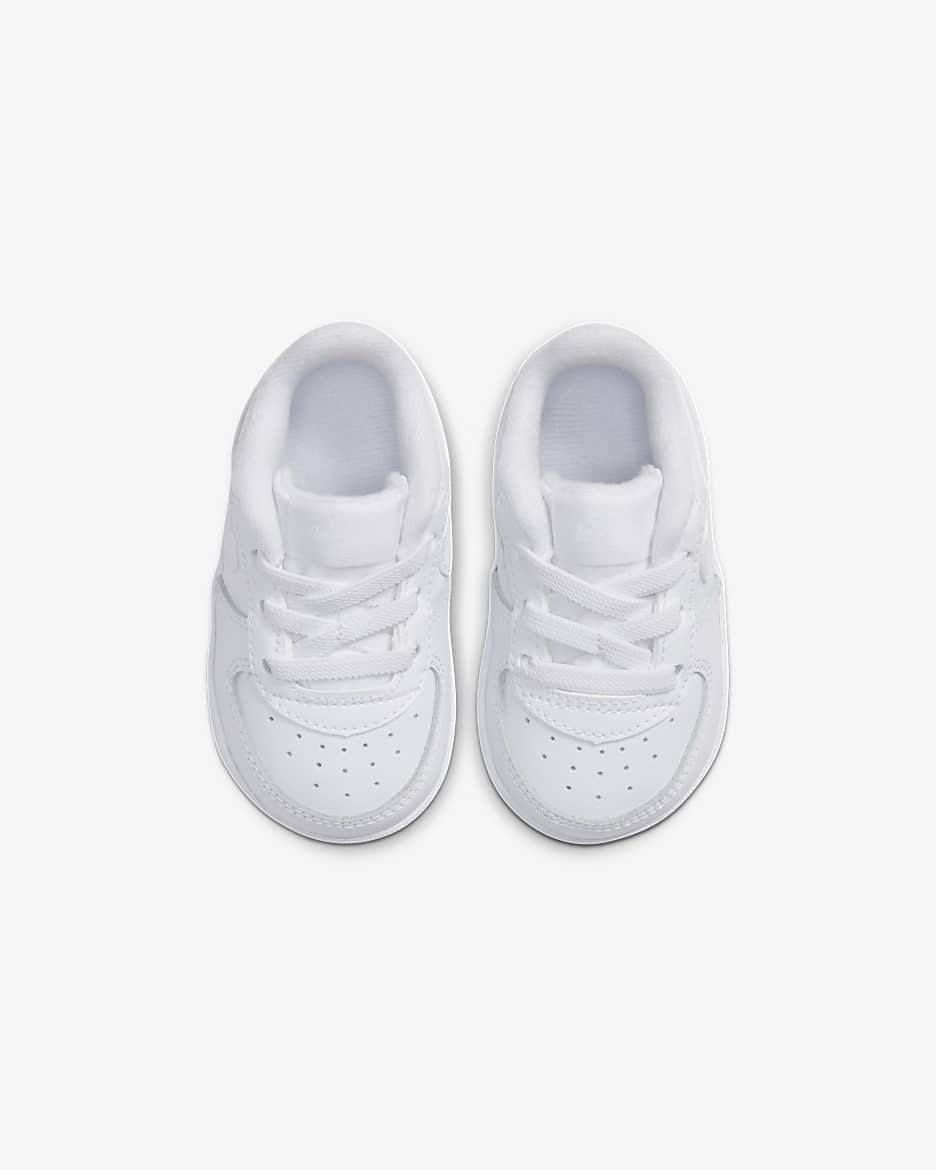 Nike Force 1 Crib cipő babáknak - Fehér/Fehér/Fehér