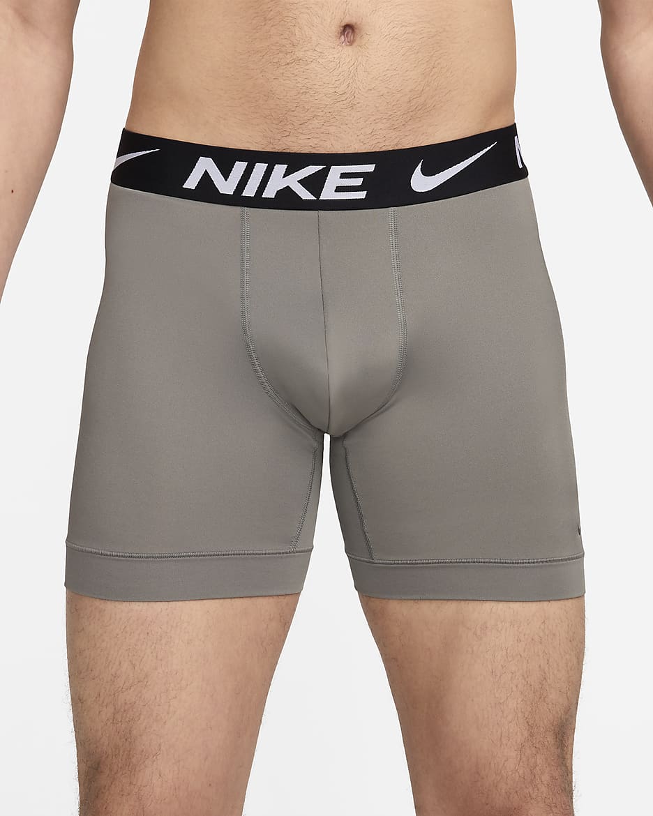 Nike Dri-FIT Essential Micro Men's Boxer Briefs (3-Pack) - Grey