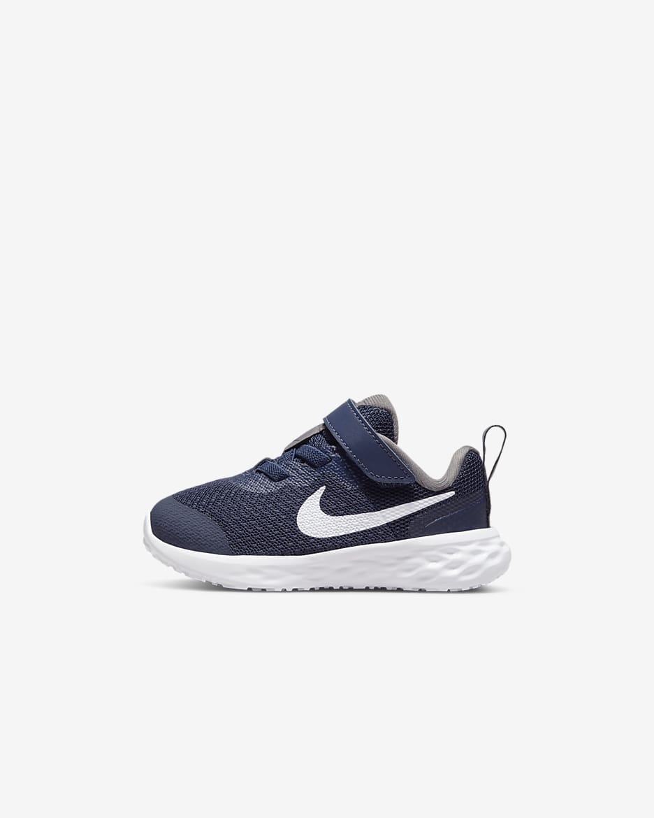 Nike Revolution 6 Baby/Toddler Shoes - Midnight Navy/Flat Pewter/White