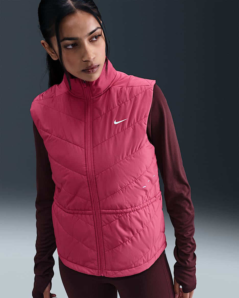 Γυναικείο αμάνικο μπουφάν Therma-FIT για τρέξιμο Nike Swift - Sweet Beet