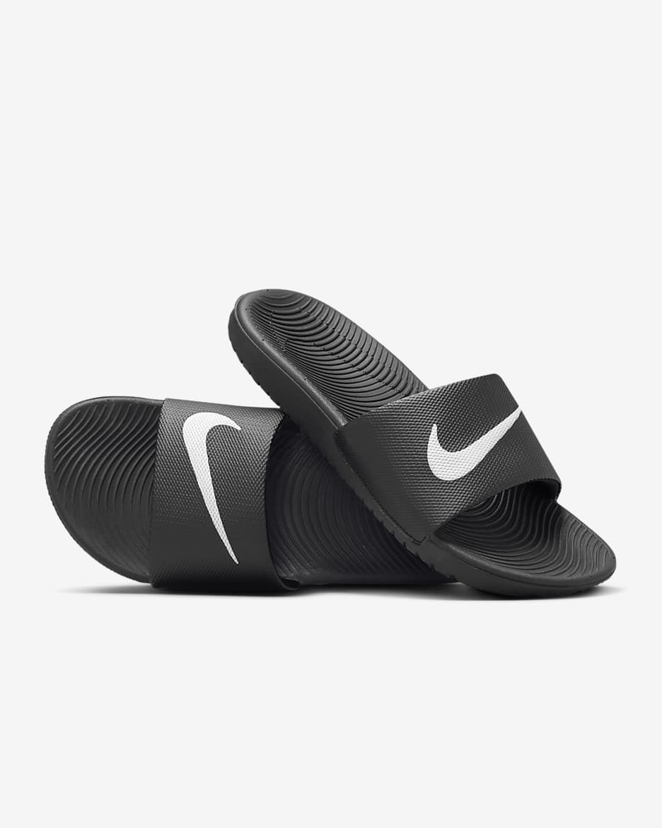 Nike Kawa Younger/Older Kids' Slides - Black/White