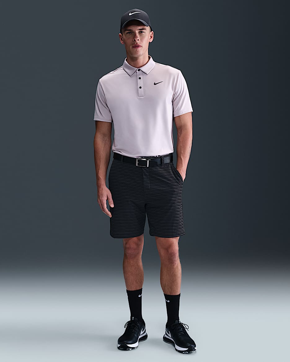 Nike Victory+ Men's Dri-FIT Striped Golf Shorts - Anthracite/Black