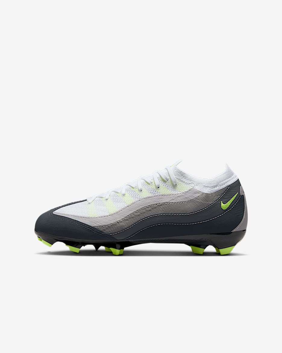 Nike Jr. Mercurial Vapor 16 Pro SE Younger/Older Kids' FG Low-Top Football Boot - Black/Anthracite/Light Graphite/Neon Yellow