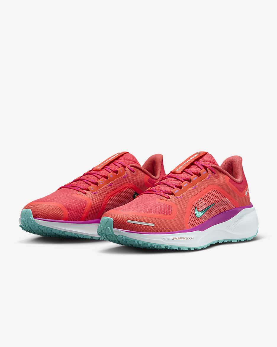 Nike Pegasus 41 GORE-TEX Women's Waterproof Road Running Shoes - Picante Red/Bright Crimson/Vivid Grape/Green Frost