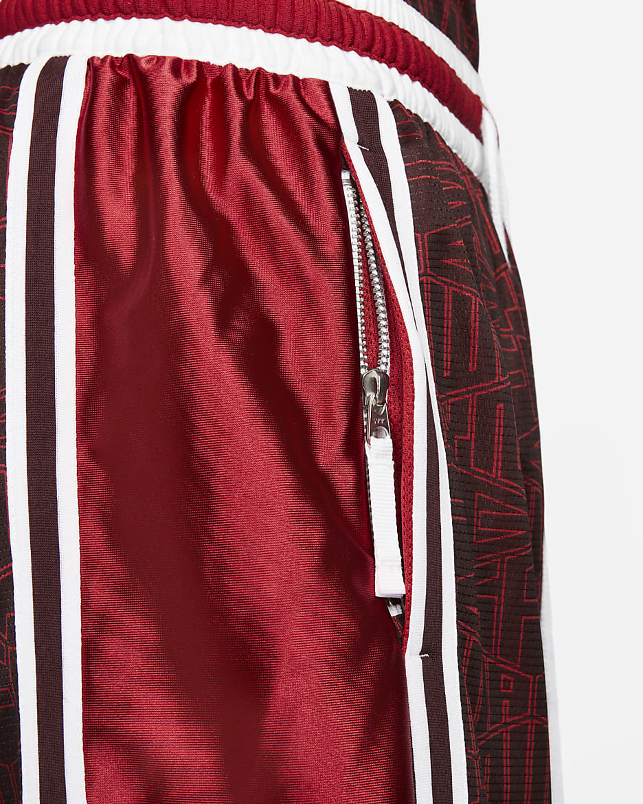 LeBron x Liverpool F.C. Men's Nike DNA+ 8" Basketball Shorts (20cm approx.) - Burgundy Crush/Tough Red/White