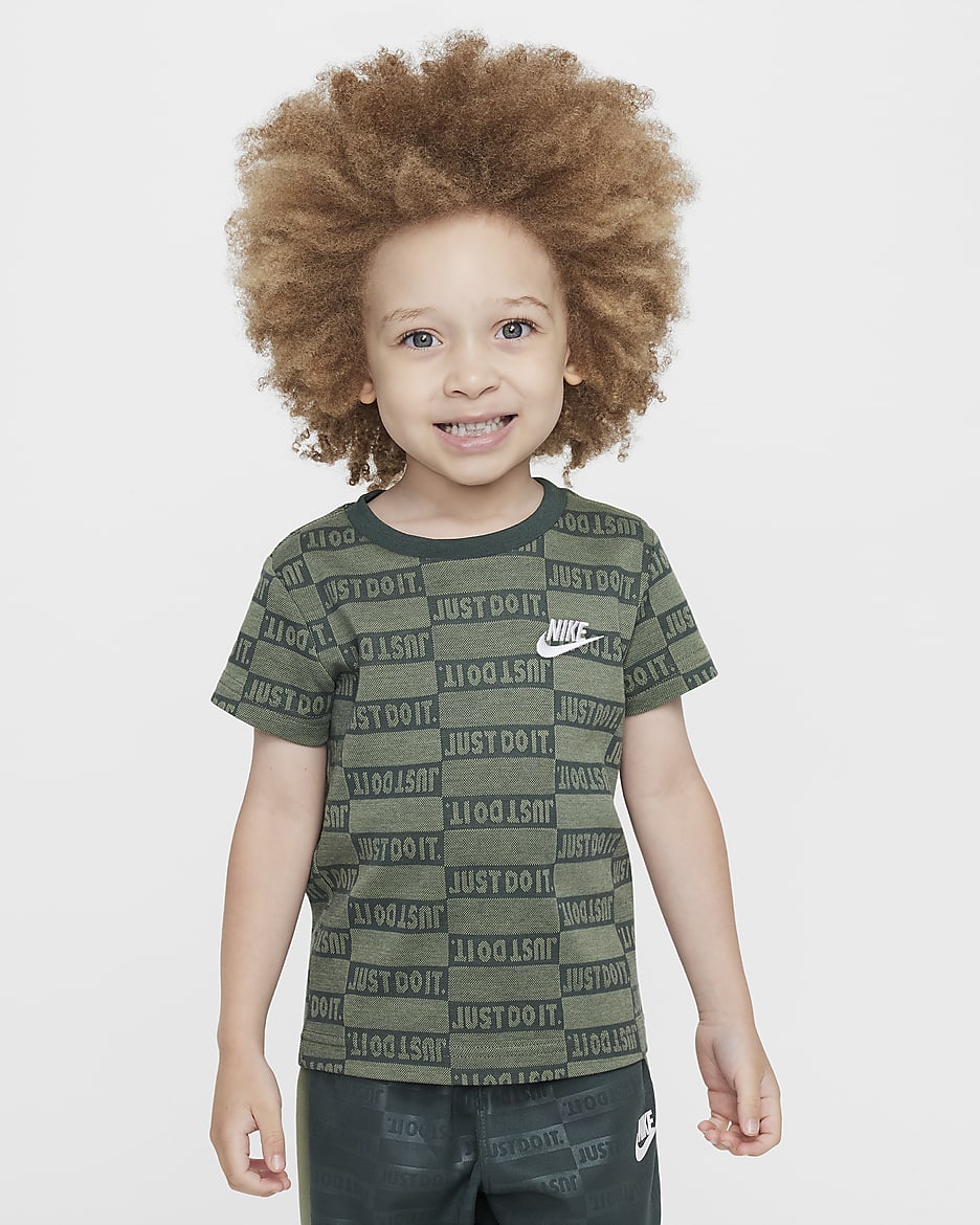 Nike "Just Do It" Toddler Jacquard T-Shirt - Oil Green