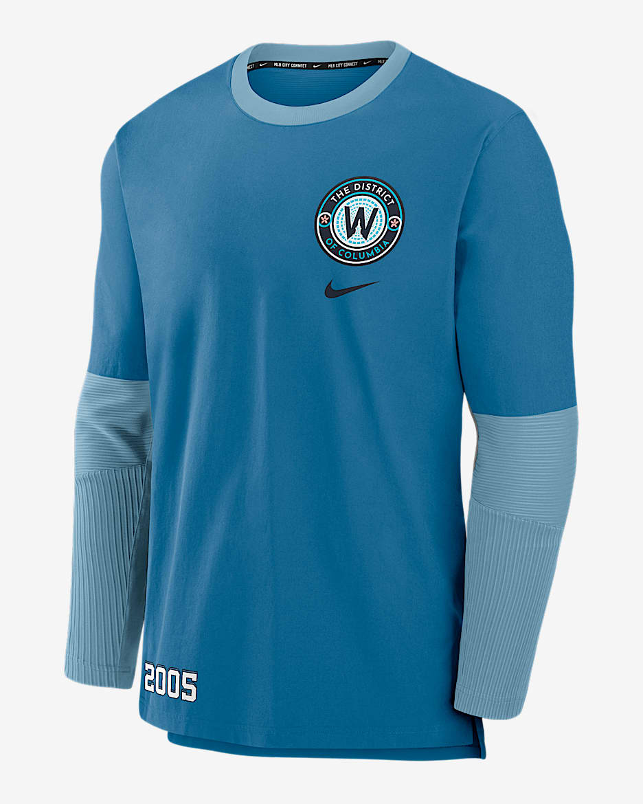 Washington Nationals Authentic Collection City Connect Player Men's Nike Dri-FIT MLB Pullover Jacket - Blue
