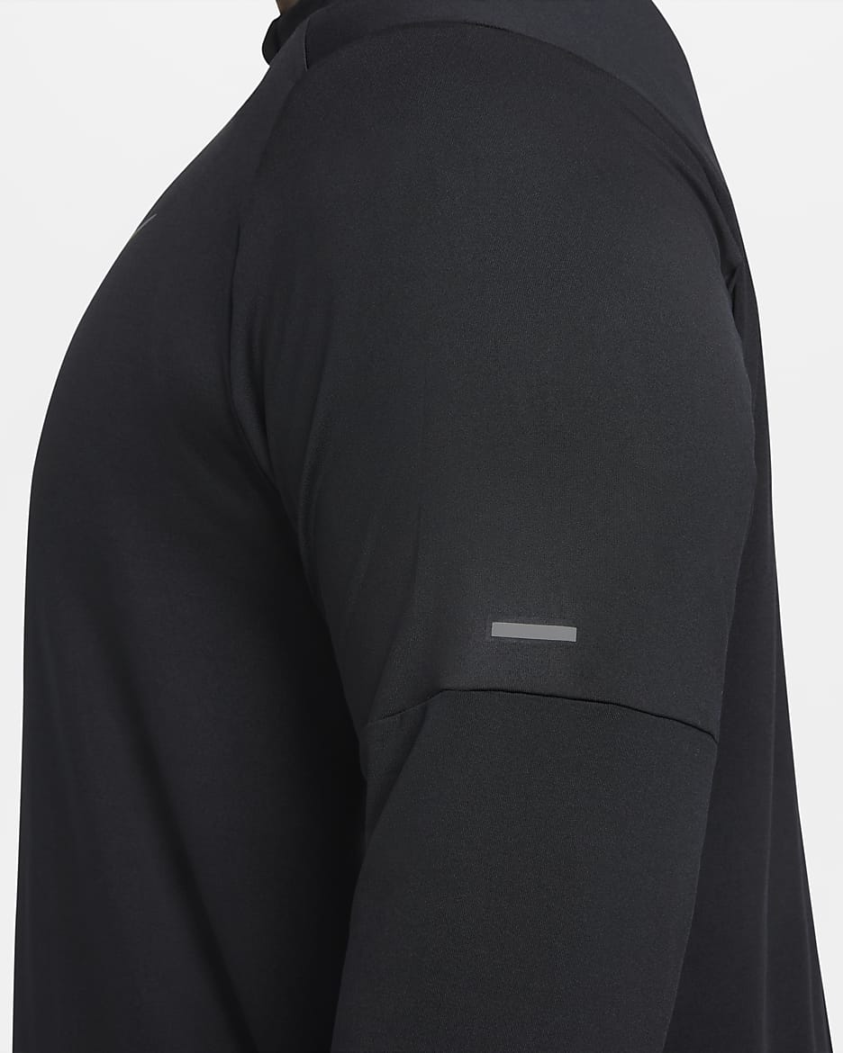 Haut de running à demi-zip Dri-FIT Nike pour homme - Noir