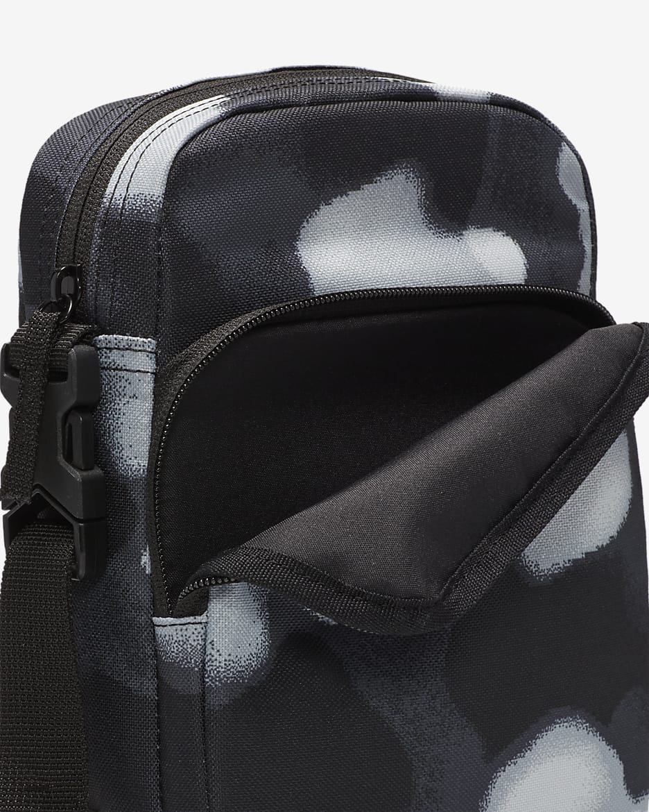Nike Heritage Cross-Body Bag (4L) - Black/White/Black