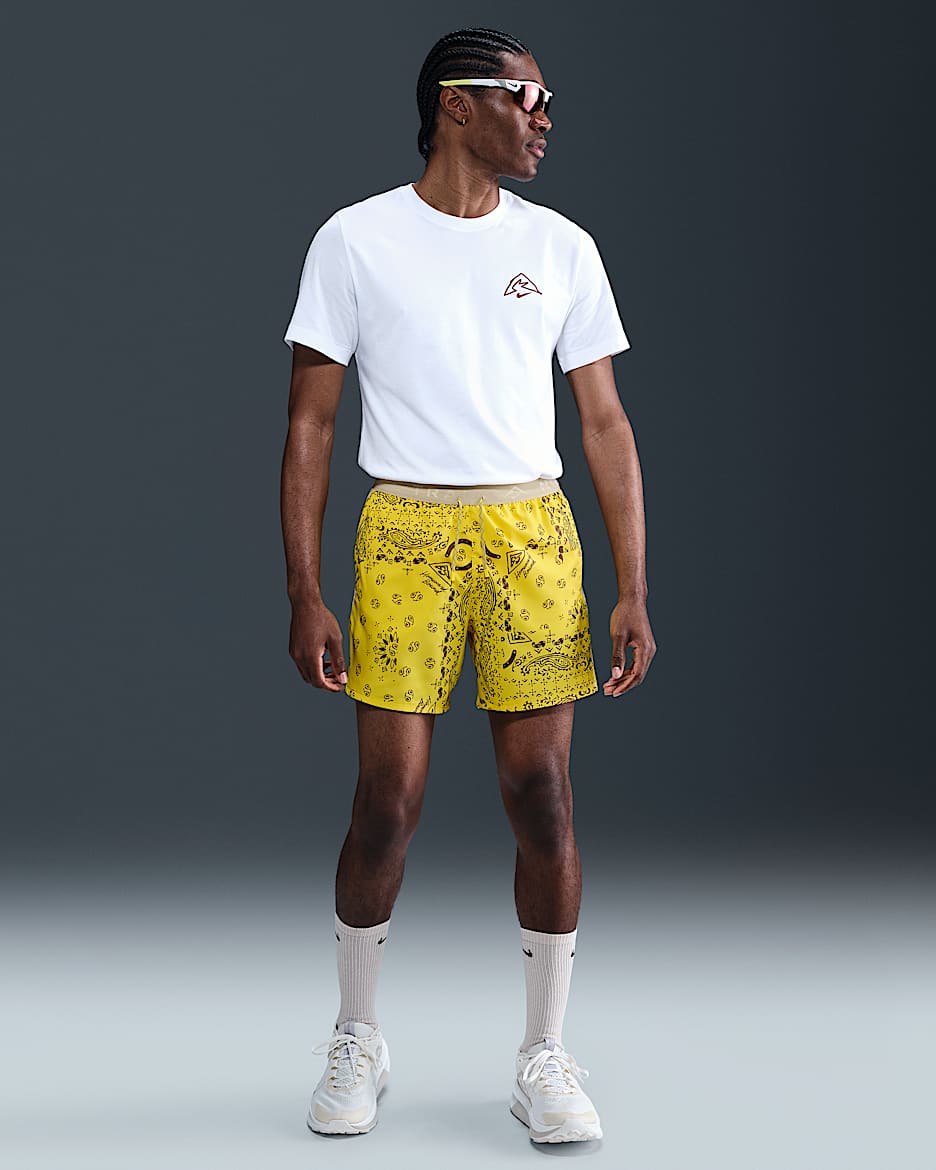 Nike Trail Men's Dri-FIT 15cm (approx.) Brief-Lined Running Shorts - Lightning/Desert Khaki/Black