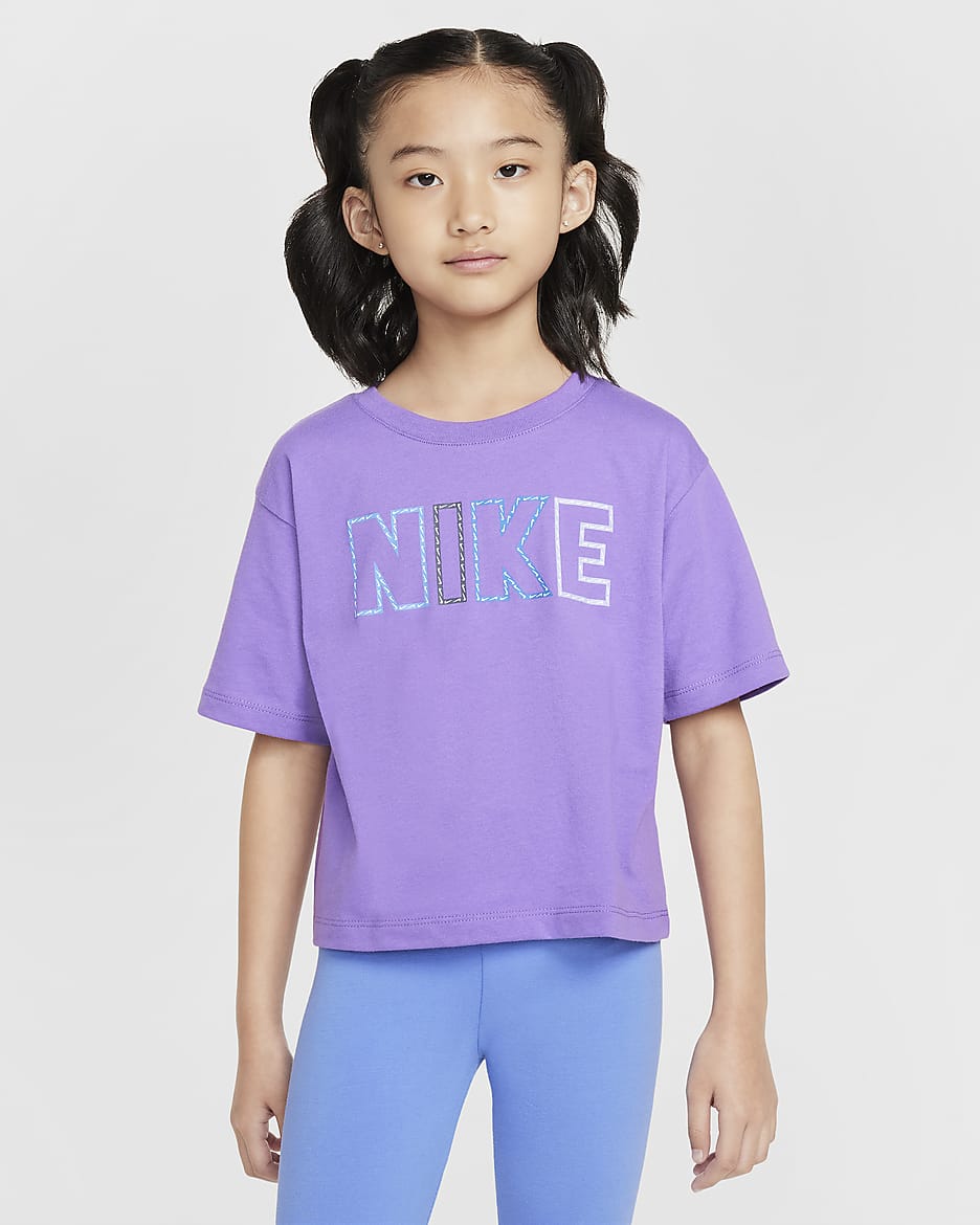 Nike Femme Pop Little Kids' T-Shirt - Black Raspberry