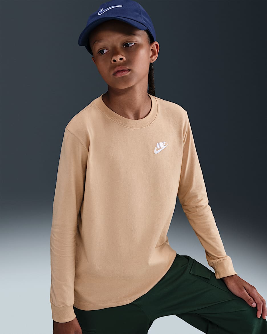 Nike Sportswear Big Kids' Long-Sleeve T-Shirt - Hemp
