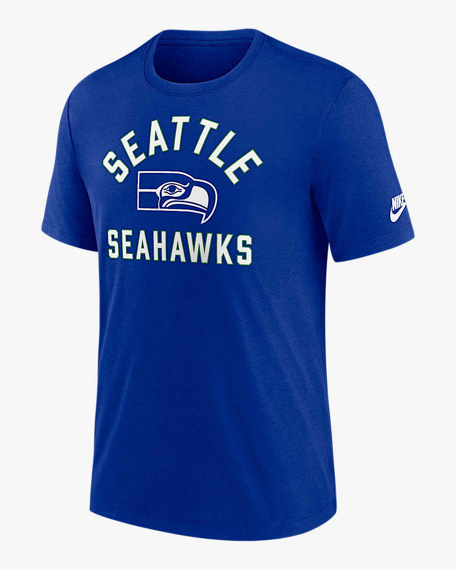 Seattle Seahawks Favorable Timeline Men's Nike NFL T-Shirt - Royal