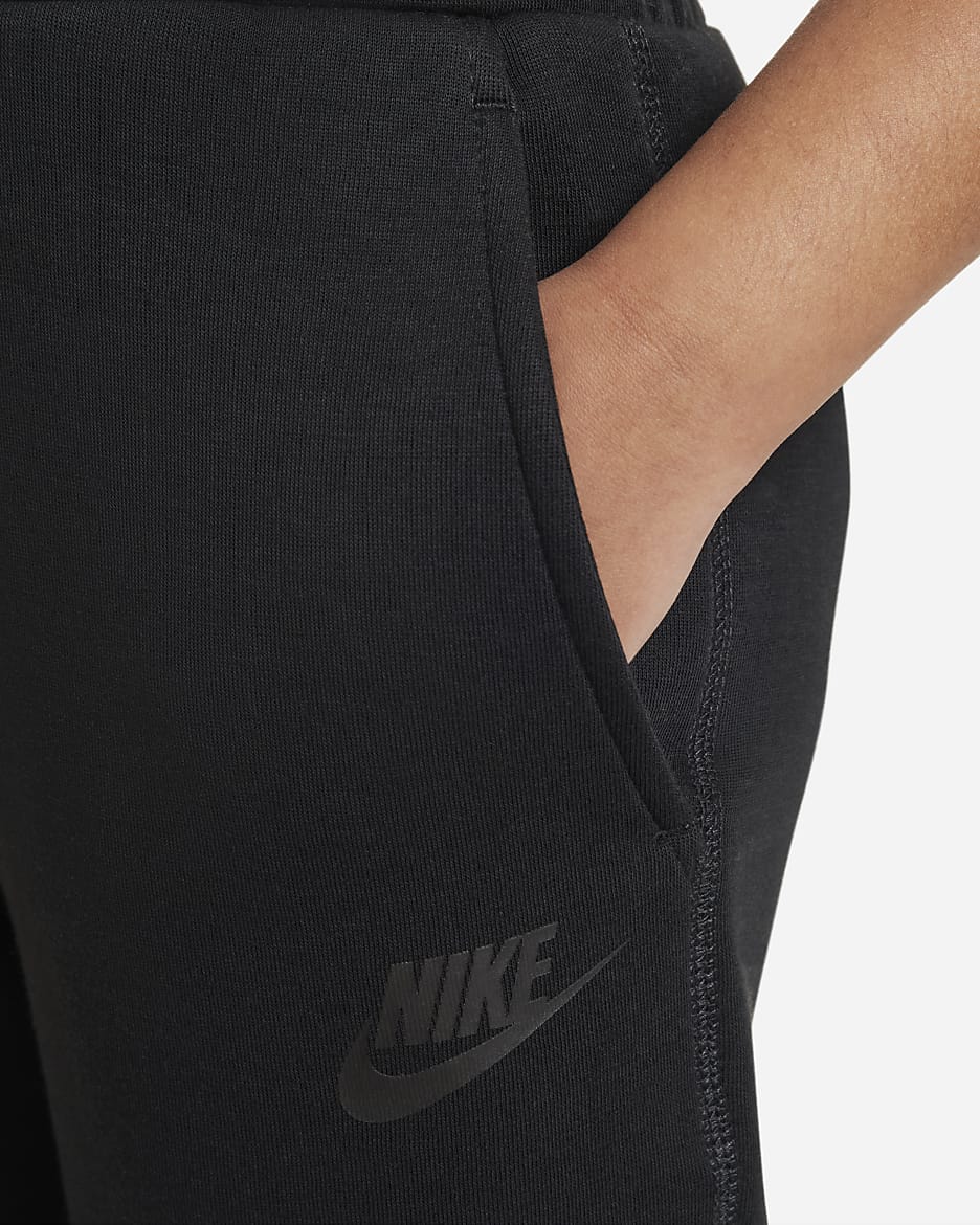 Nike Sportswear Tech Fleece hosszú cipzáras, kapucnis pulóveres szett kisebb gyerekeknek - Fekete