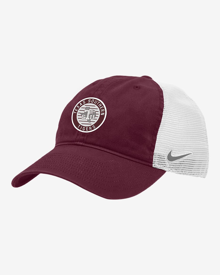 Texas Southern Heritage86 Nike College Trucker Hat - Dark Maroon
