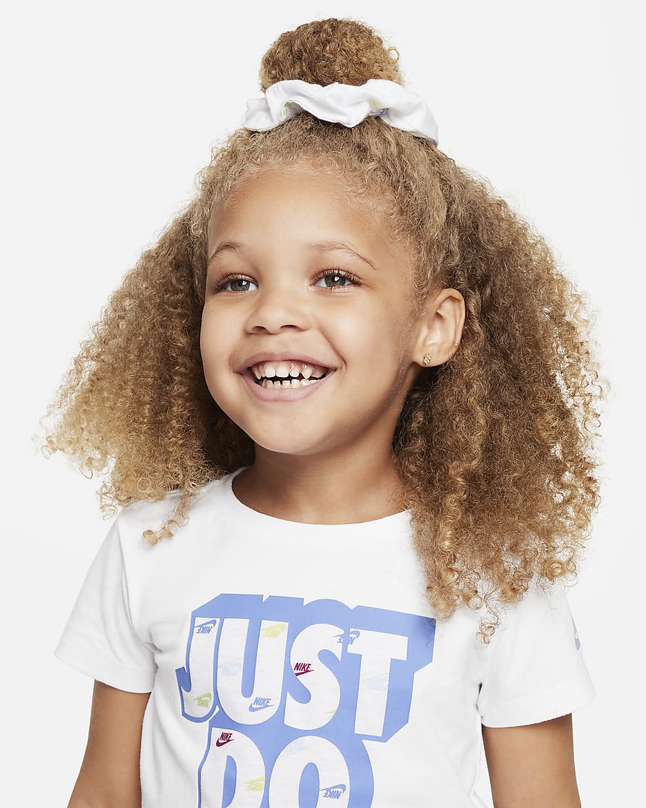 Nike Relaxed Tee and Scrunchie Set Toddler 2-Piece Set - White