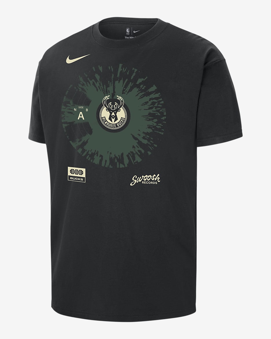 Milwaukee Bucks Max90 Men's Nike NBA T-Shirt - Black