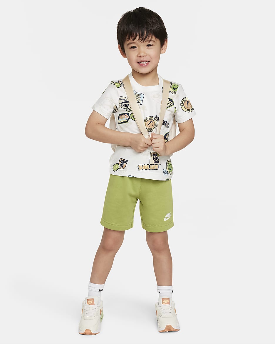 Conjunto de shorts de 2 piezas infantil Nike Sportswear - Pera