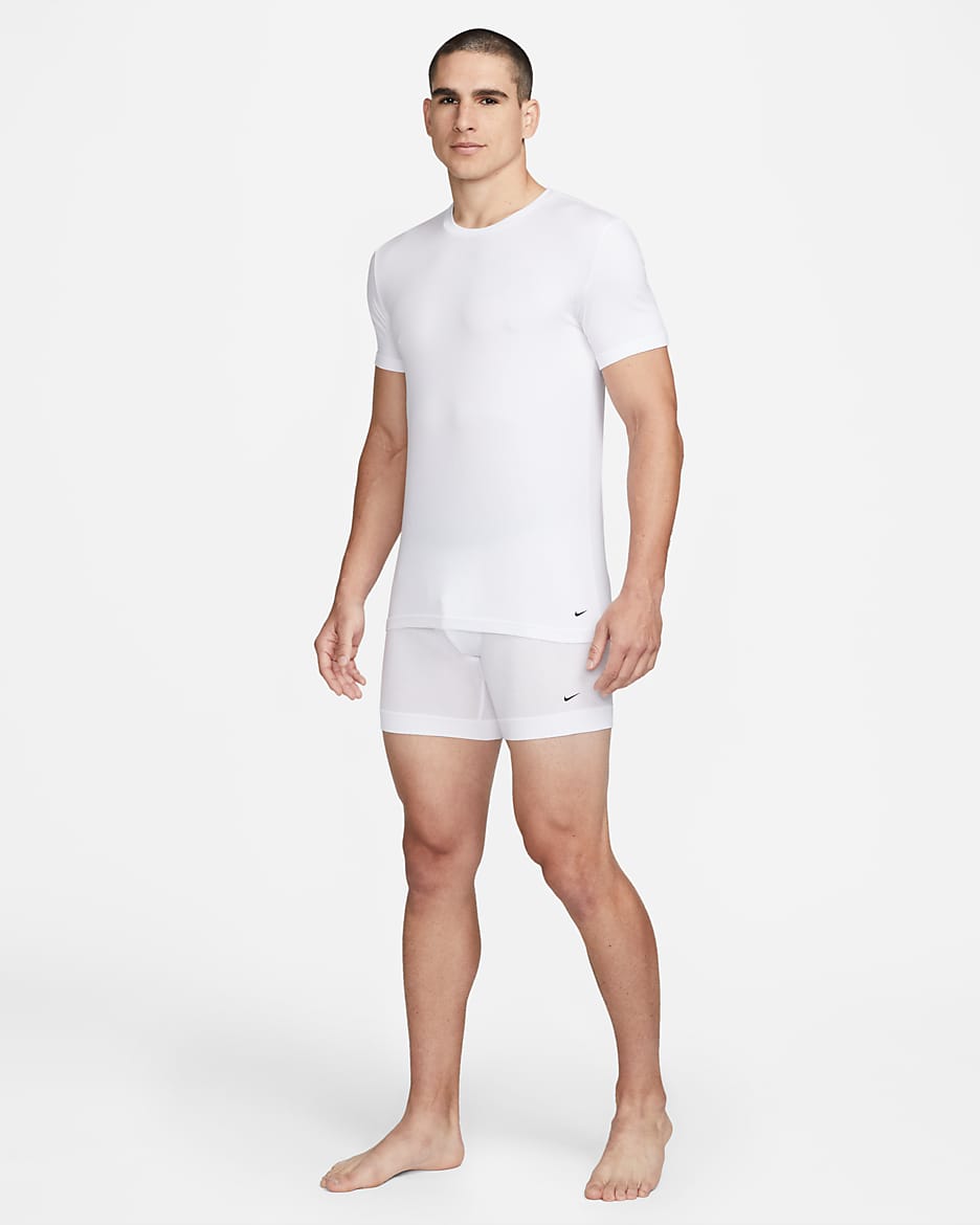 Nike Dri-FIT Essential Cotton Stretch Men's Slim Fit Crew Neck Undershirt (2-Pack)