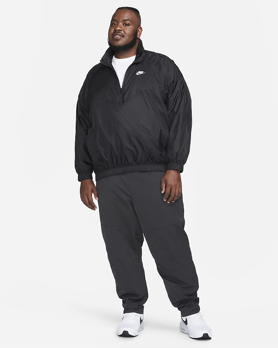 Chamarra tipo anorak para hombre Nike Windrunner - Negro/Blanco