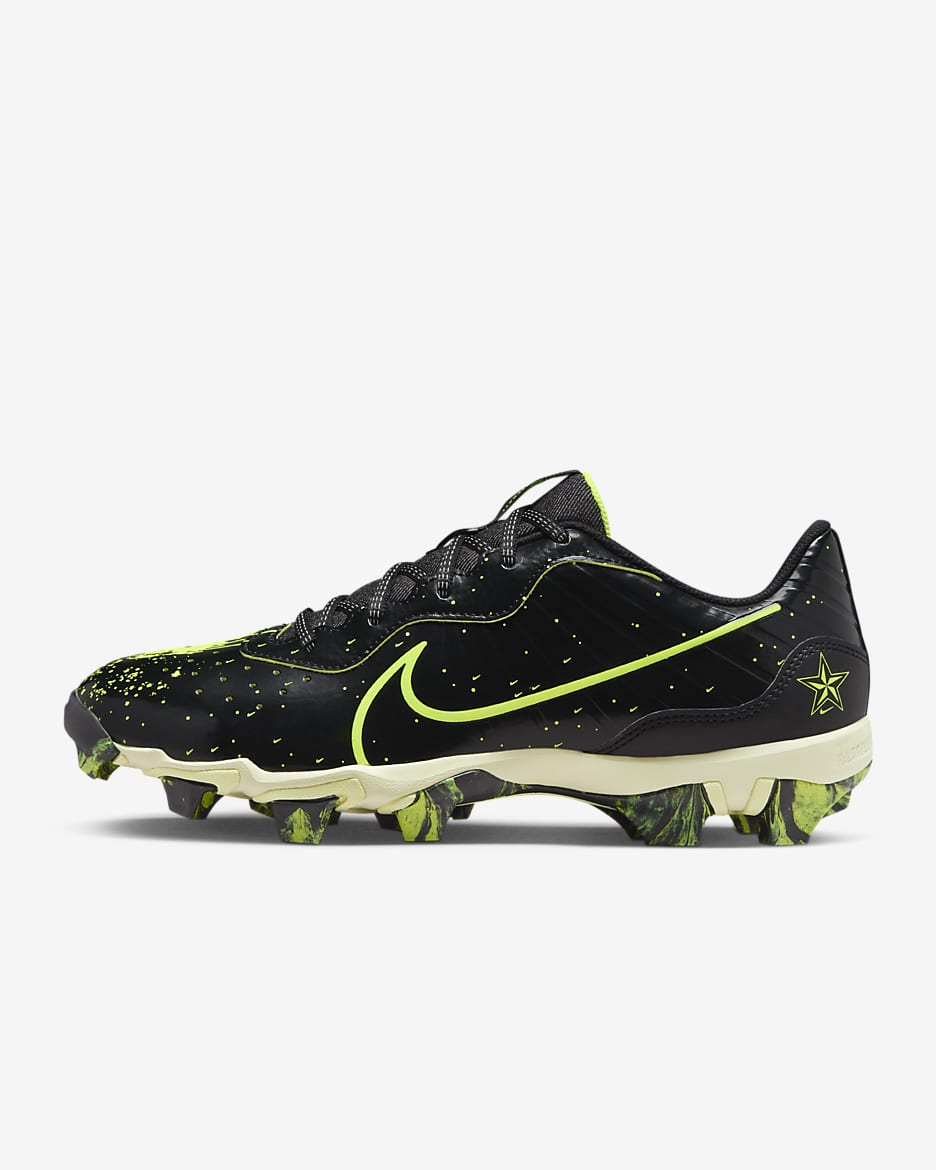 Nike Alpha Huarache 4 Keystone Men's Baseball Cleats - Black/Life Lime/Volt