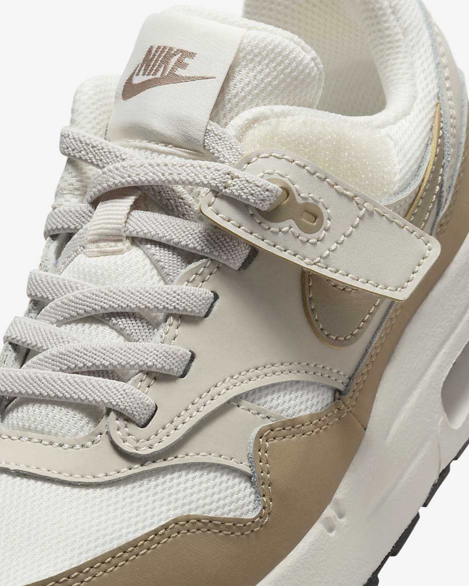 Nike Air Max 1 EasyOn sko til små barn - Phantom/Light Orewood Brown/Svart/Khaki