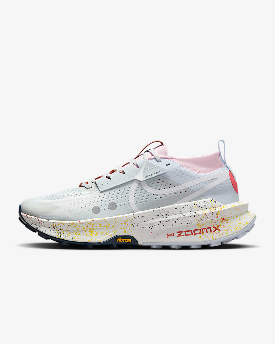 Pánské běžecké trailové boty Nike Zegama 2 - Pure Platinum/Football Grey/Pink Foam/Bílá