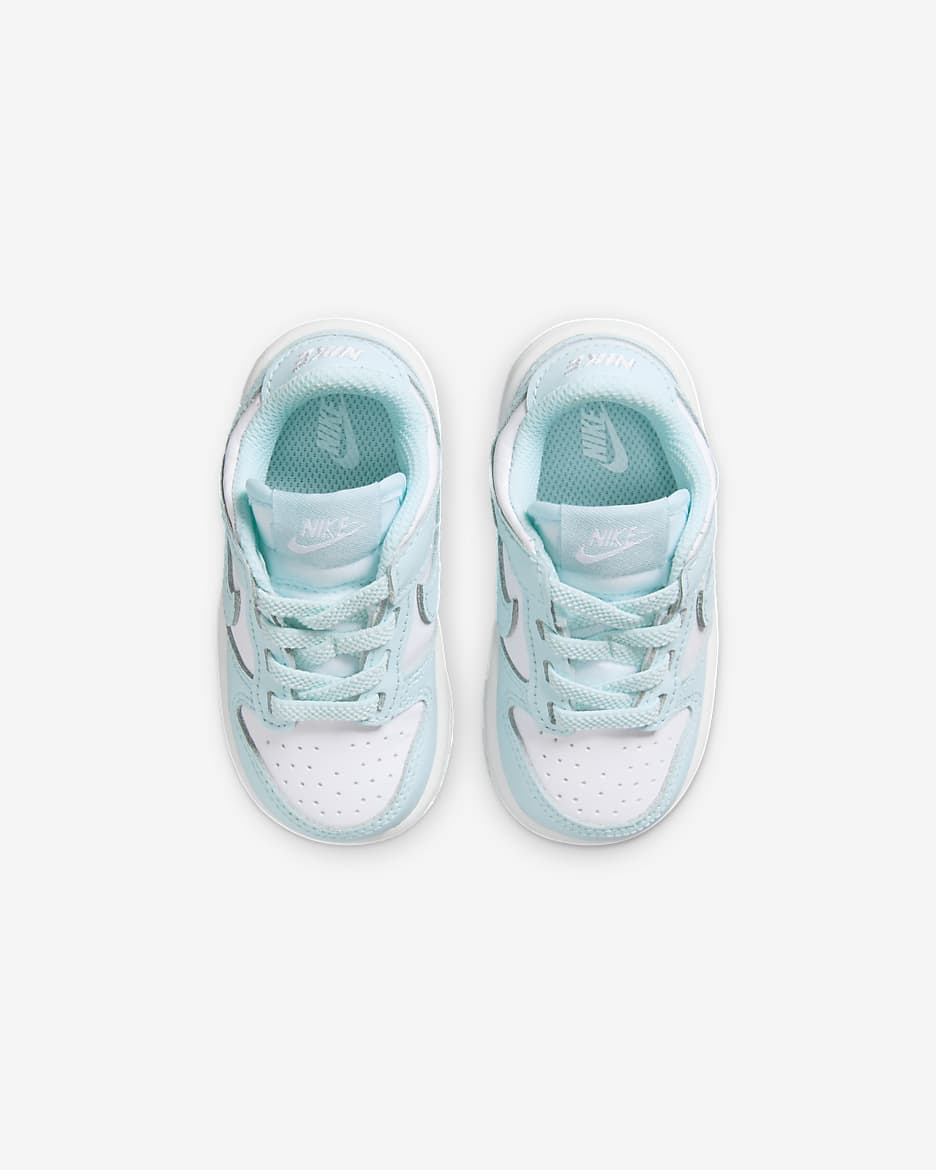 Nike Dunk Low cipő babáknak - Fehér/Glacier Blue