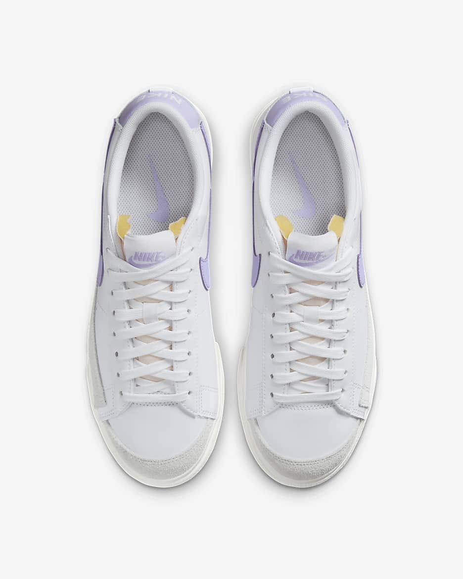 Nike Blazer Low Platform Women's Shoes - White/Sail/Lilac Bloom