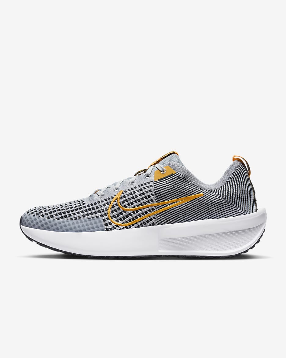 Nike Interact Run Men's Road Running Shoes - Wolf Grey/Black/White/Laser Orange