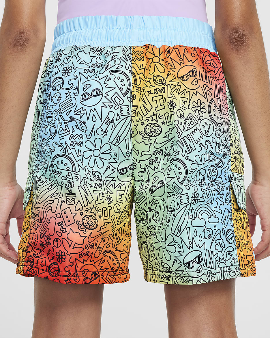 Nike Swim Doodle Big Kids' (Girls') 6" Volley Shorts - Vapor Green