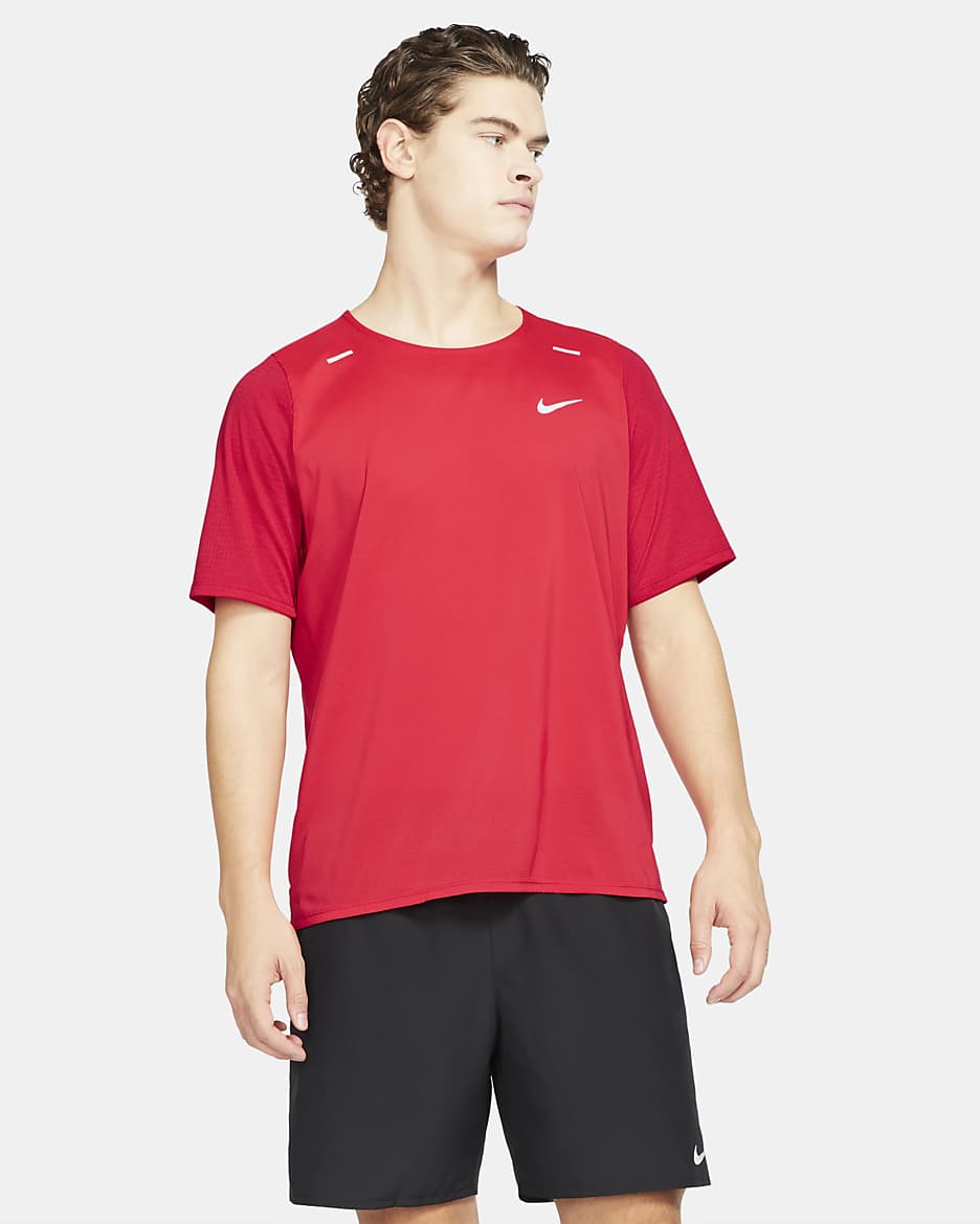 Nike Breathe Rise 365 Men's Hybrid Running Top - University Red/University Red