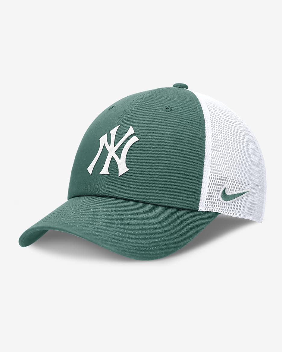 New York Yankees Bicoastal Club Men's Nike MLB Trucker Adjustable Hat - Bicoastal/White