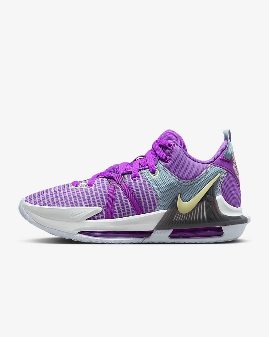 LeBron Witness 7 EP Basketball Shoes - Fuchsia Dream/Sail/White/Citron Tint