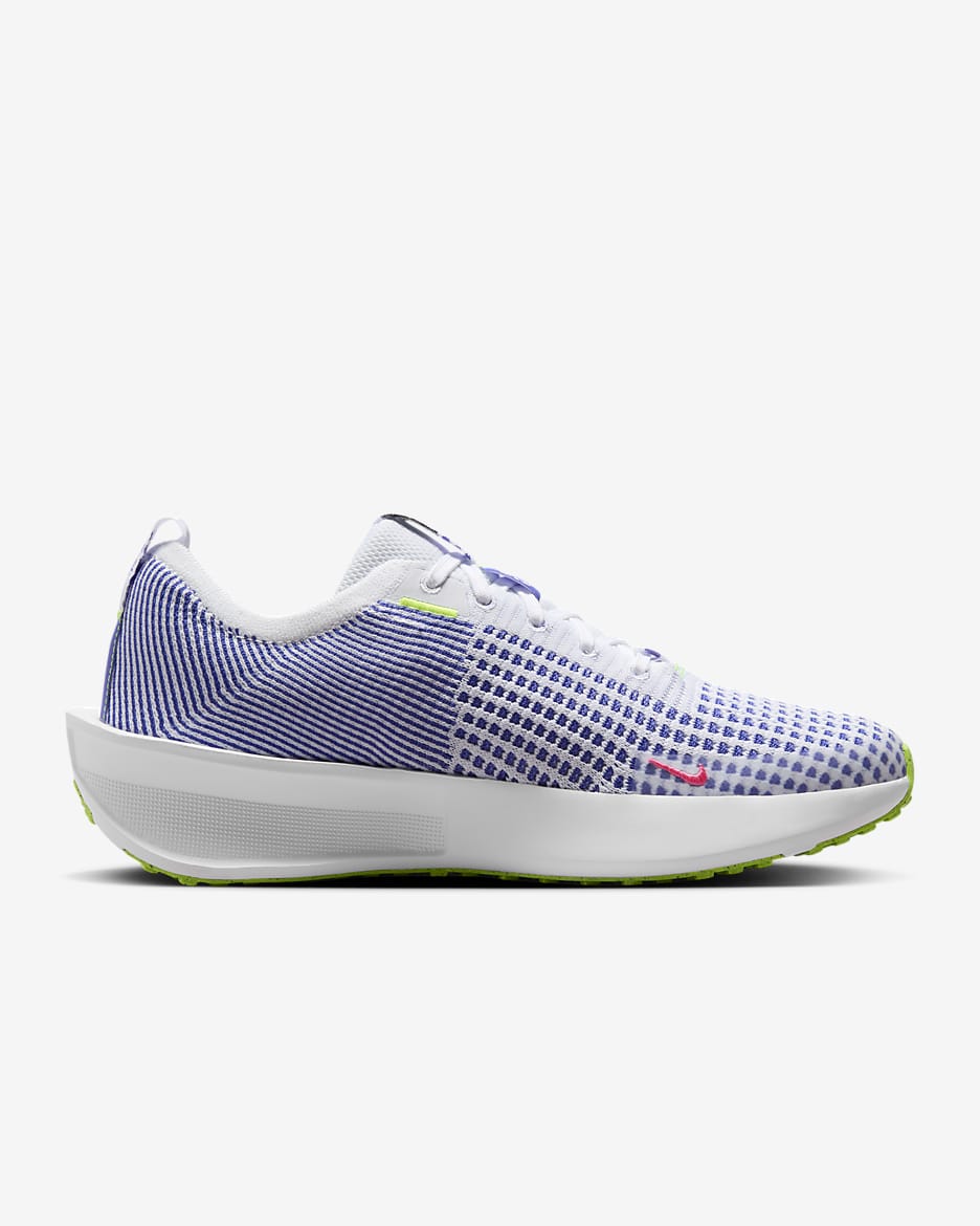 Tenis de correr en pavimento para mujer Nike Interact Run - Blanco/Azul astronómico/Volt/Hiperrosa