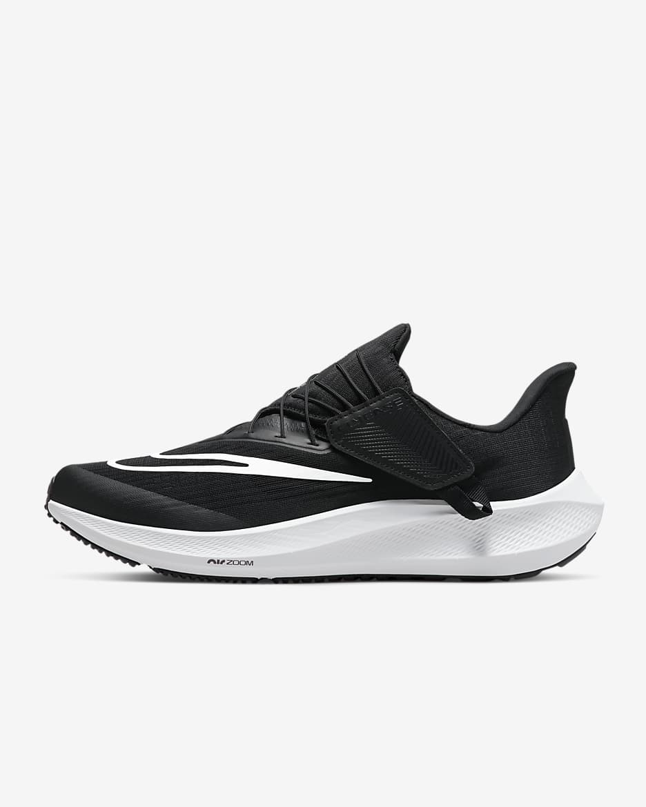 Nike Pegasus FlyEase Men's Easy On/Off Road Running Shoes - Black/Dark Smoke Grey/White