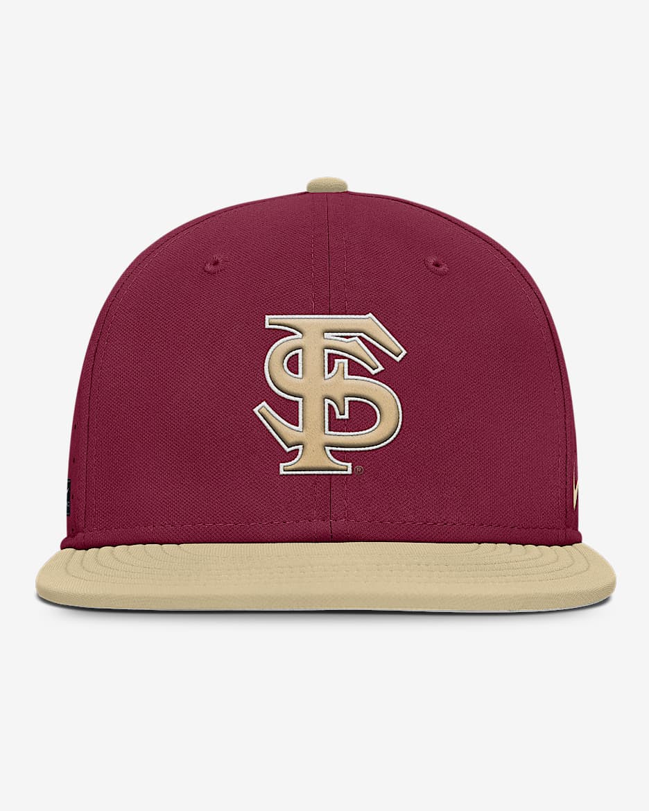 Gorra universitaria Nike Dri-FIT ajustada para hombre Florida State Seminoles Dugout True - Granate