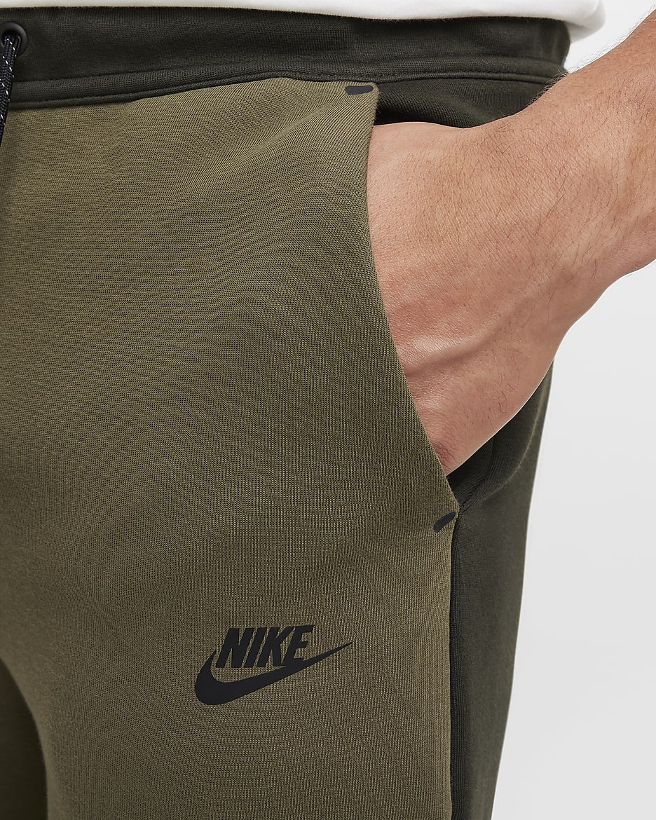 Nike Tech Men's Fleece Joggers - Sequoia/Medium Olive/Black