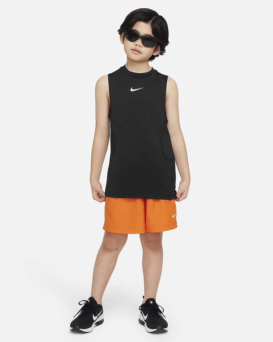 Nike Pro Older Kids' (Boys') Sleeveless Top - Black/White