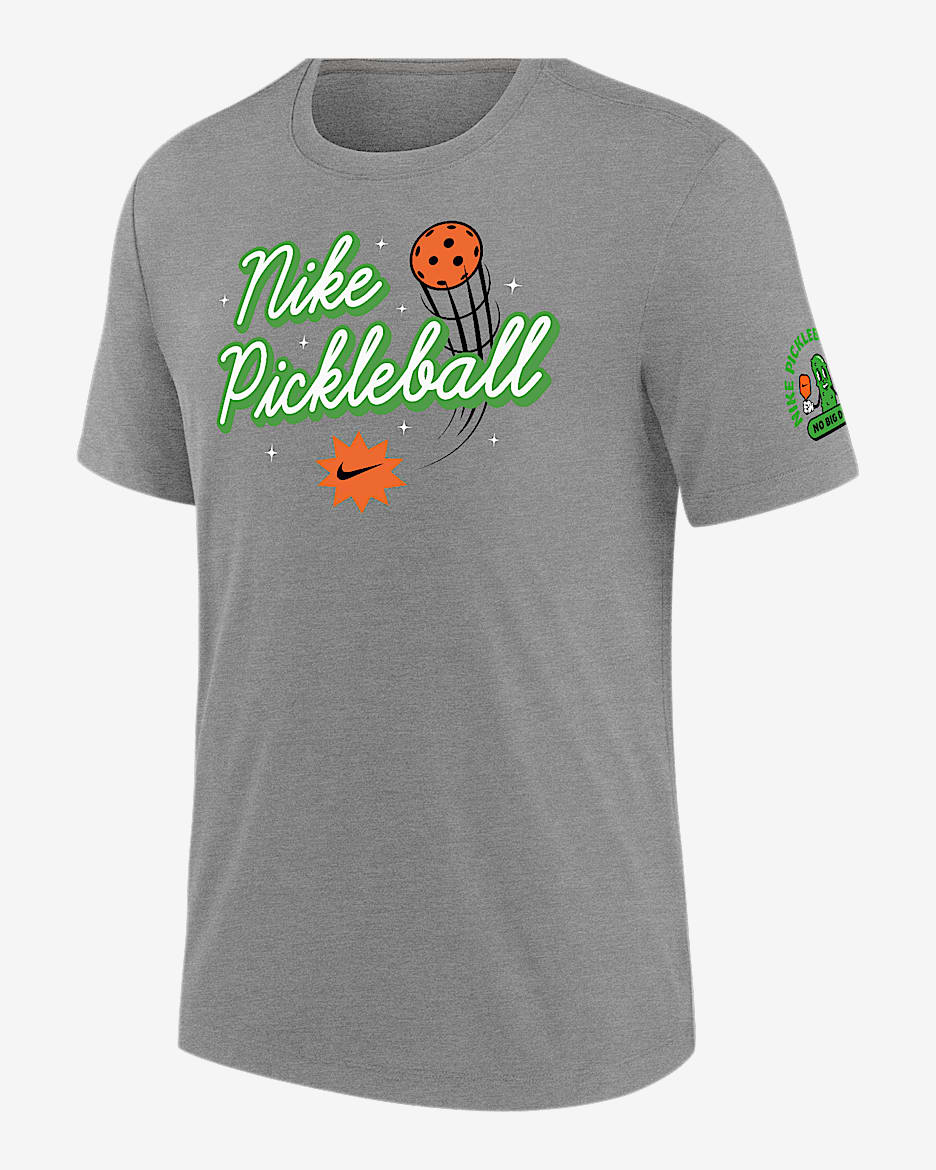 Playera de pickleball para hombre Nike - Gris oscuro jaspeado