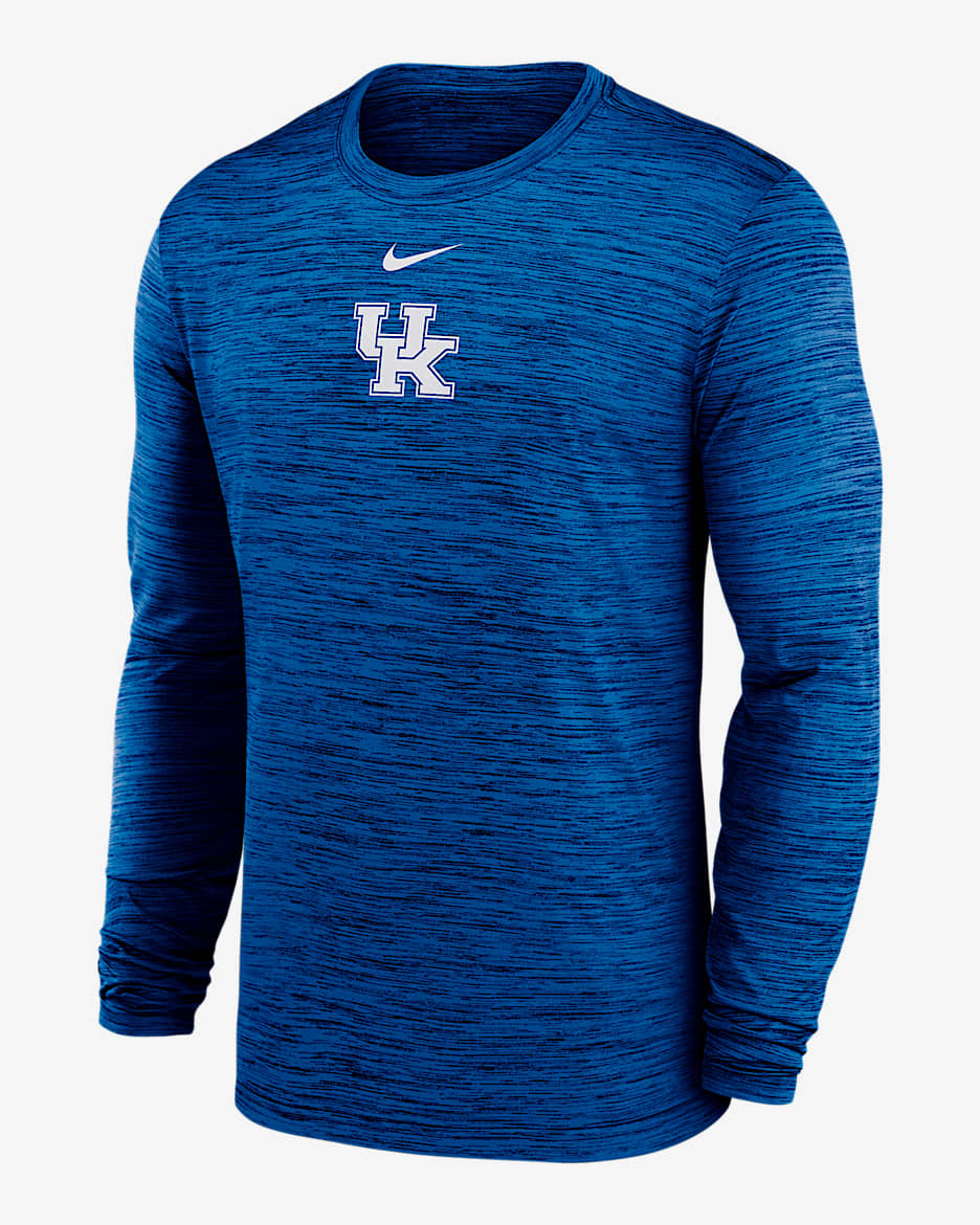 Kentucky Sideline Velocity Men's Nike Dri-FIT College Long-Sleeve T-Shirt - Royal