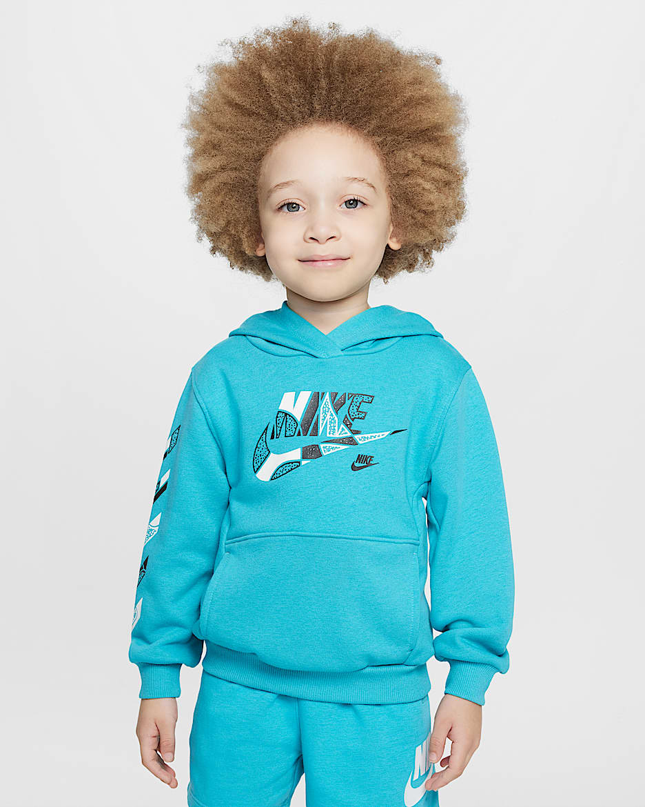 Sudadera con gorro sin cierre de French Terry infantil Nike Sportswear "Outside the Lines" - Cactus empolvado