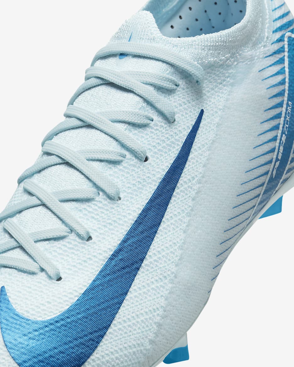 Nike Jr. Mercurial Vapor 16 Pro normál talajra készült, alacsony szárú futballcipő gyerekeknek/nagyobb gyerekeknek - Glacier Blue/Blue Orbit