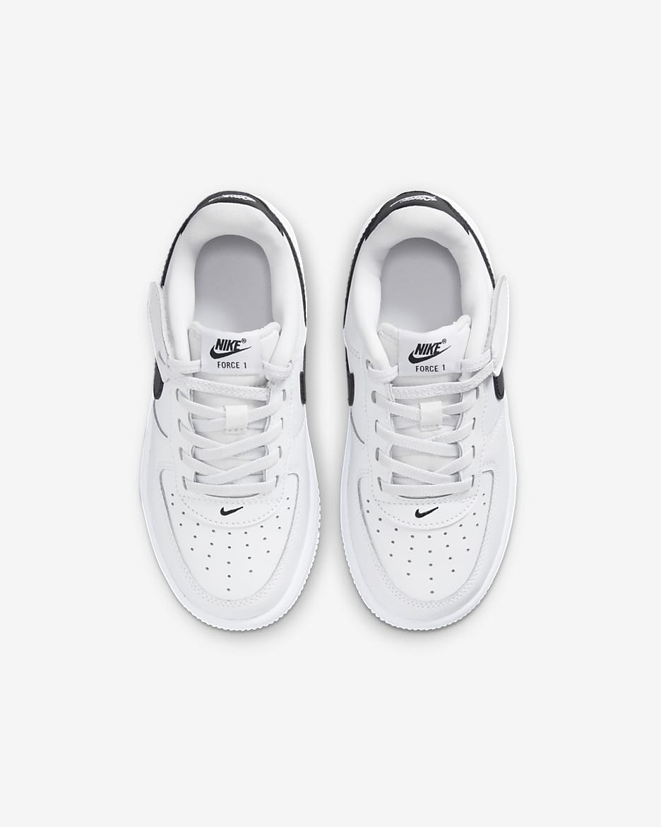 Calzado para niños de preescolar Nike Force 1 Low EasyOn - Blanco/Negro