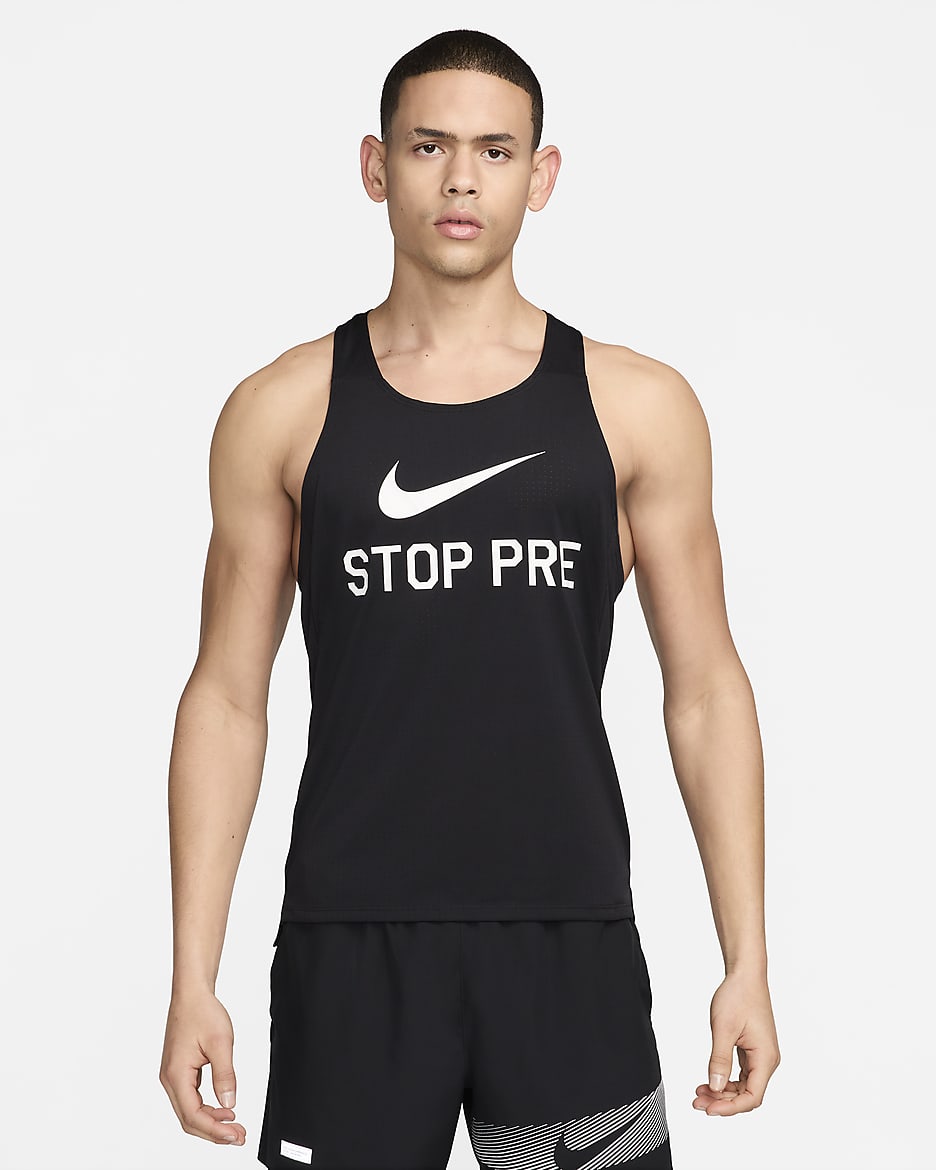 Nike Fast Run Energy løpesinglet til herre - Svart