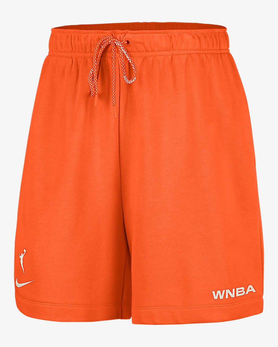 Team 13 Women's Nike WNBA 6" Fleece Shorts - Brilliant Orange/Phantom
